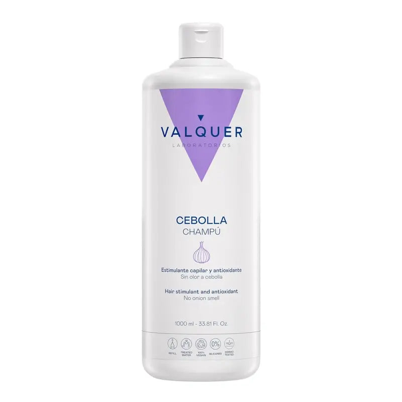 Valquer Onion Shampoo - Revitalising, Antioxidant and Purifying , 1 L