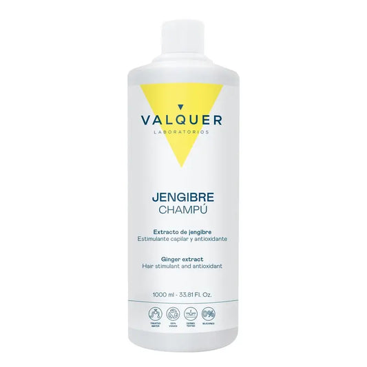 Valquer Ginger Strong Ginger Shampoo - Anti-Dandruff, Revitalising and Strengthening, 1 L