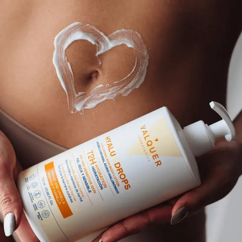 Valquer Hyaludrops Orange and Vanilla Body Lotion – 72-hour Moisturisation, 700 ml