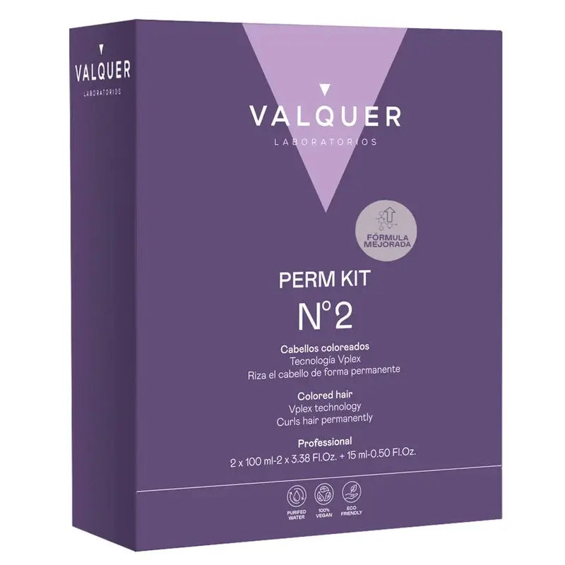 Valquer Professional Perming Kit - No. 2 (Colour Treated Hair) , 210 ml