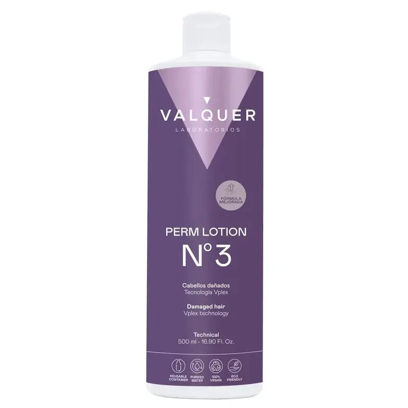 Valquer Perming Liquid No. 3 (Damaged Hair) , 500 ml