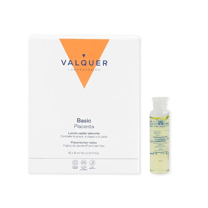 Valquer Vegetable Placenta Hair Lotion - 12X15 Ml , 180 ml