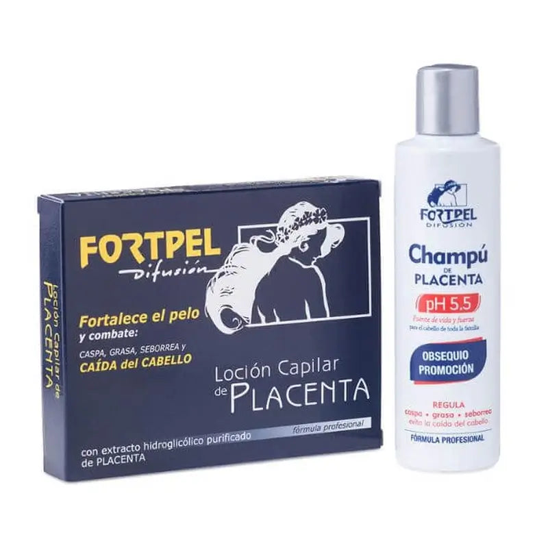Valquer Pack 6 Vials Placenta 6X15 Ml + Placenta Shampoo - 200 Ml