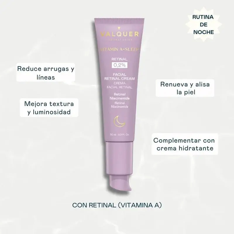 Valquer Vitamin A-Sleep Retinal Facial Cream 0.2%, 30 ml