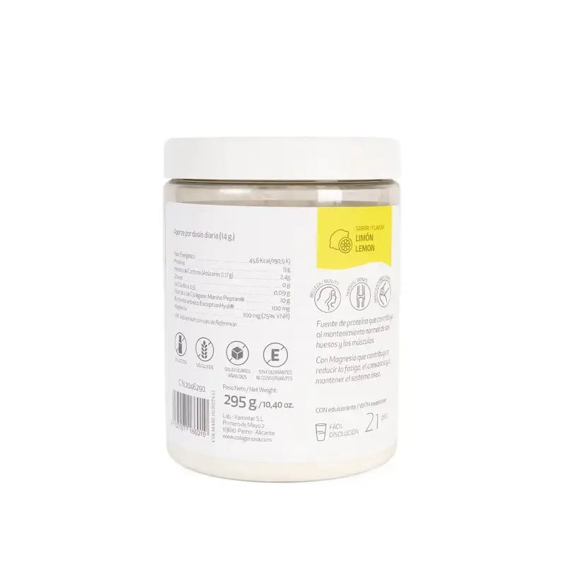 Colagenova Marine + Marine Collagen + Hyaluronic + Magnesium Lemon, 295 Gr