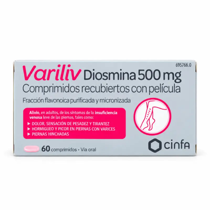Variliv Diosmin Cinfamed 500 mg 60 Tablets