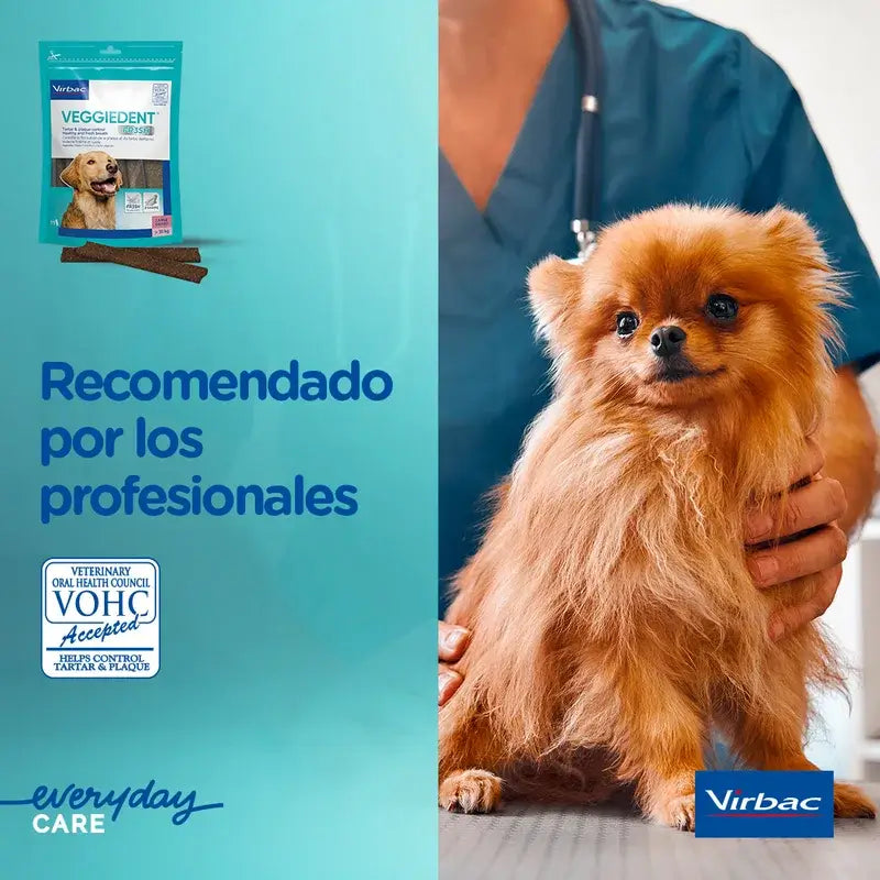 Virbac Veggiedent Fr3sh L, Dental Snacks for Large Breed Dogs