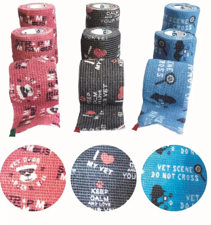 Cohesive Bandage Fun Strap 7,5Cmx4,5M, 4 X Model, 12Packs