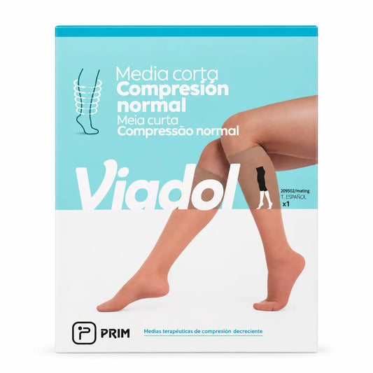 VIADOL Short stocking normal beige extra size