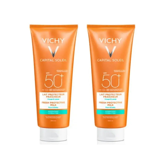 Vichy Capital Soleil Protective Moisturising Moisturising Milk Spf 50, 2X300 Ml