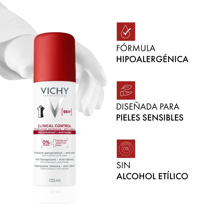 Vichy Clinical Control 96h Women’s Antiperspirant Spray, 125 ml