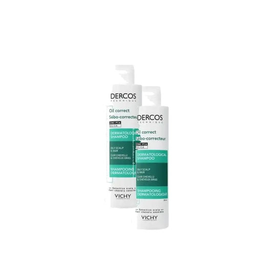 Vichy Dercos Technique Sebum Control Shampoo for Oily Hair 200 ml, pack of 2