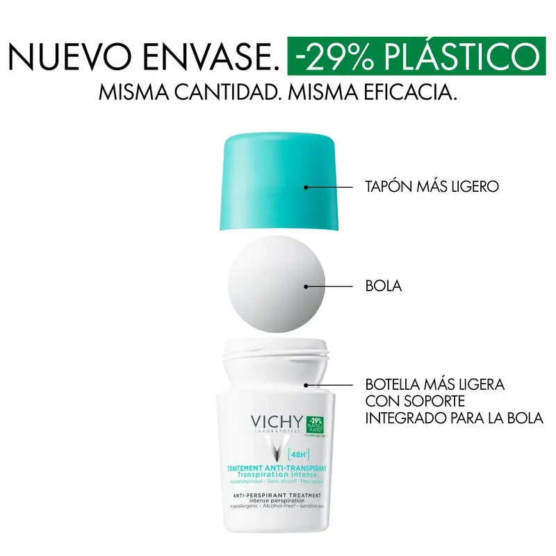 Vichy Deodorant Anti-Transpirant Treatment 48H Roll-On 50 ml
