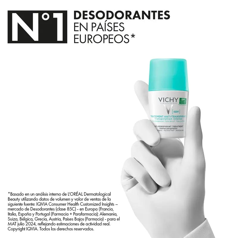 Vichy Deodorant Anti-Transpirant Treatment 48H Roll-On 50 ml