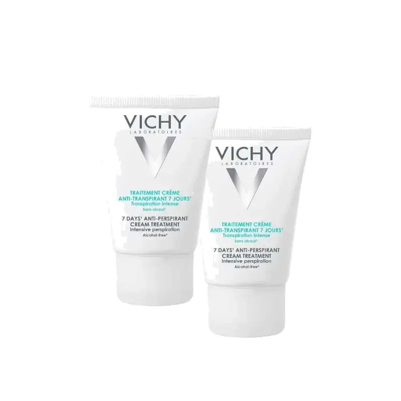 Vichy 7-Day Anti-Perspirant Treatment Deodorant – Regulating Cream 30 ml, pack of 2