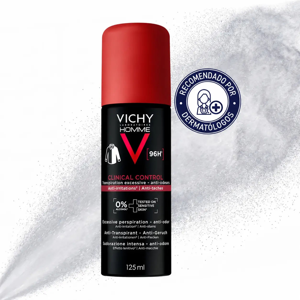 Vichy Homme Clinical Control 96h Antiperspirant Spray, 125 ml