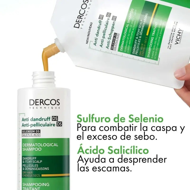 Vichy Dercos Technique Ecorefill Dry Dandruff Shampoo