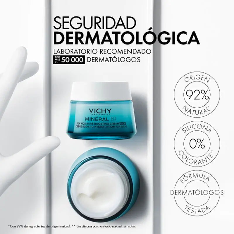 Vichy Minéral 89 Rich 72H Moisturising Cream, 50 ml