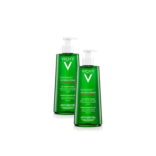 Vichy Normaderm Phytosolution Purifying Cleansing Gel with Salicylic Acid 400 ml, pack of 2