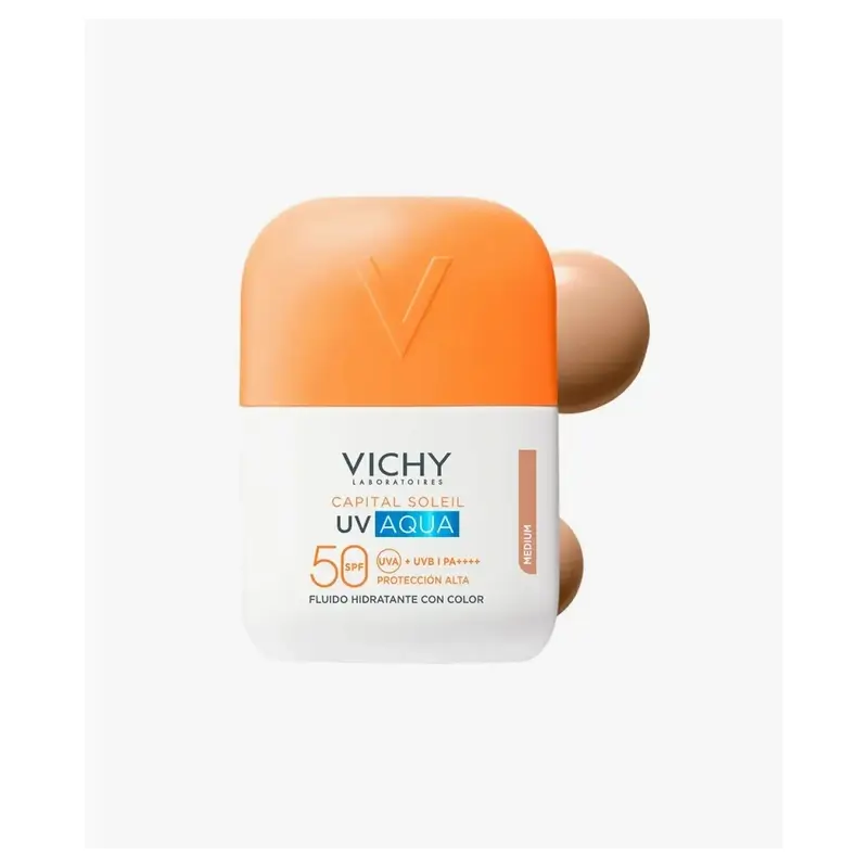 Vichy Solar Uv Aqua Hydrating Fluid Spf50 Medium Tone, 50 ml