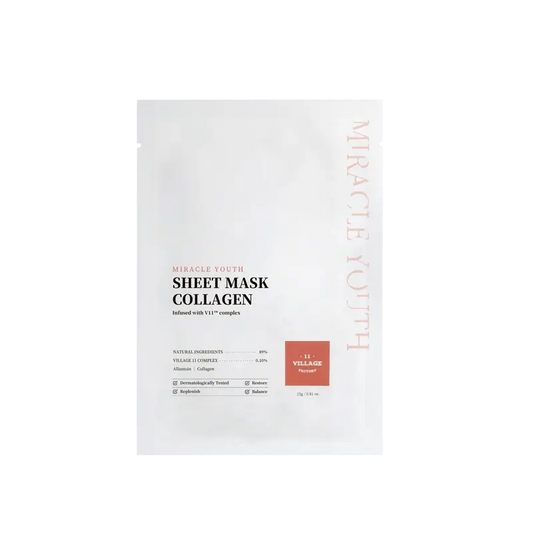 Village 11 Factory Miracle Youth Mask Collagen Mask, 23 grams