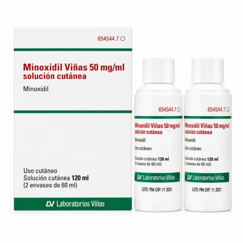 Minoxidil Viñas 50 Mg/ml Cutaneous Solution 2 Bottles 60 ml
