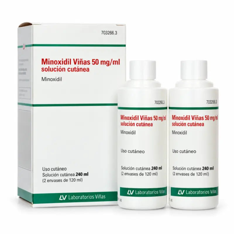Minoxidil Viñas 50 Mg/ml Minoxidil Cutaneous Solution 2 Bottles of 120 ml