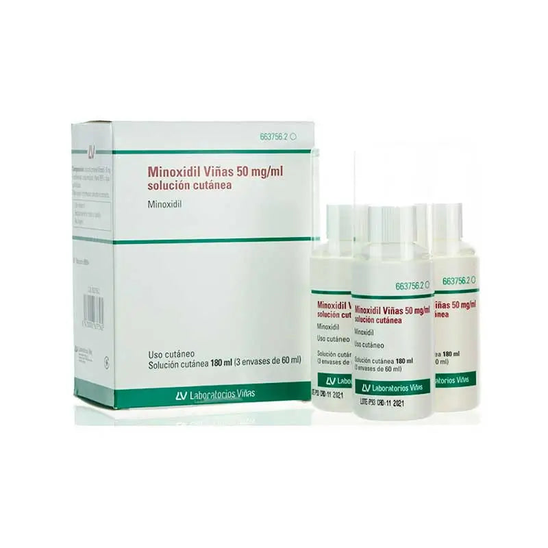 Minoxidil Viñas 50 Mg/ml Cutaneous Solution 3 Bottles 60 ml