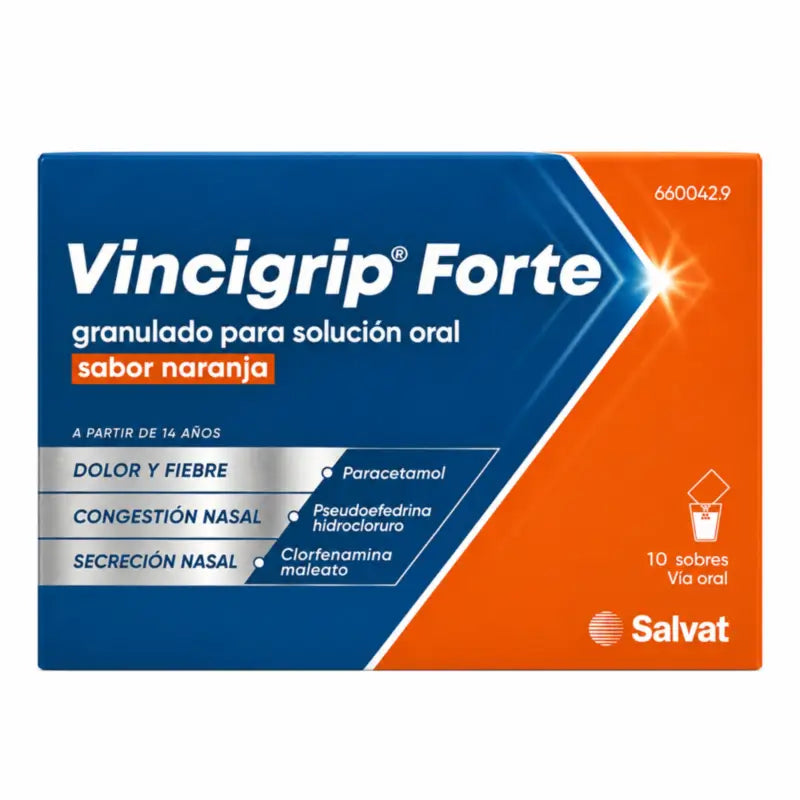 Vincigrip Forte Oral Solution Orange 10 sachets