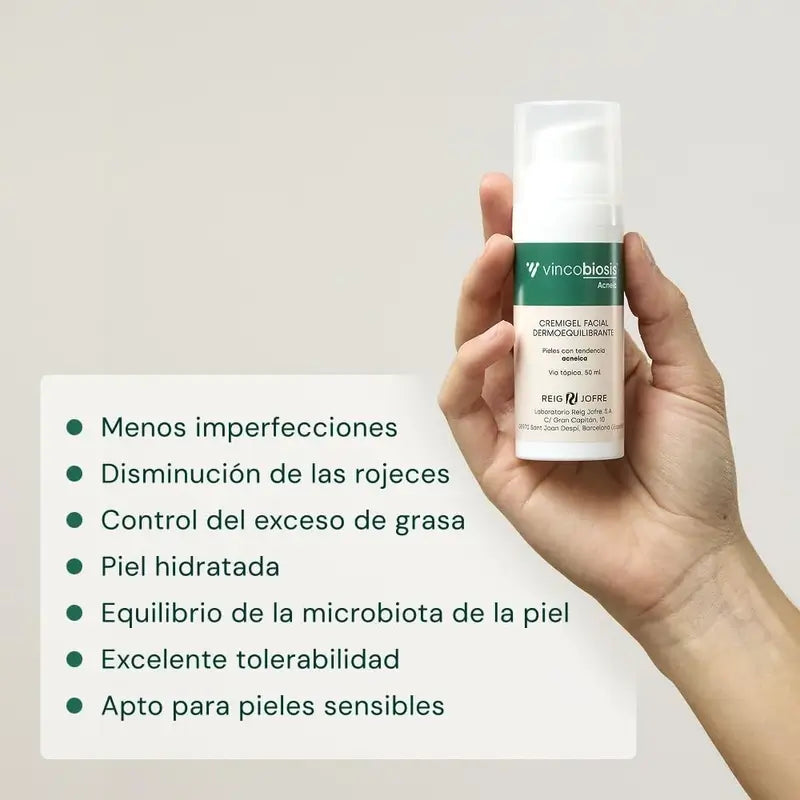 Vincobiosis Dermo-balancing Facial Cremigel , 50 ml
