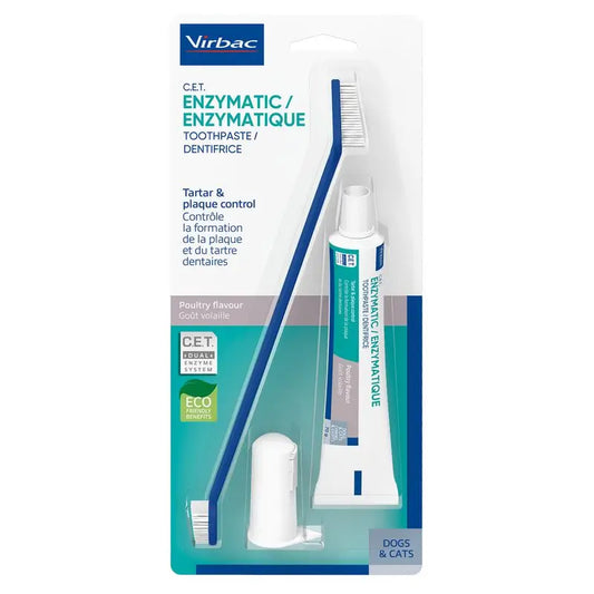 Virbac Cet Kit Brush + Enzymatic Toothpaste 70 gr For Pets