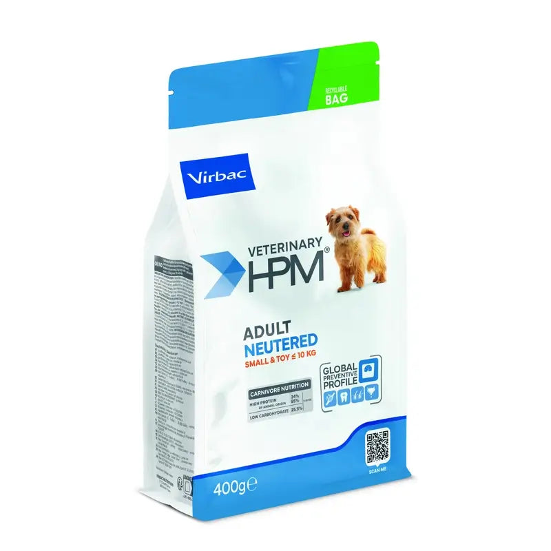 Virbac Hpm Adult Dog Neutered Small & Toy 400g, dog food for Dogs