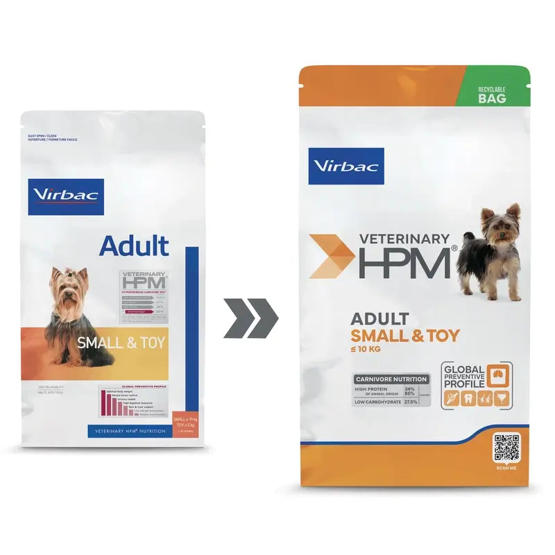 Virbac Hpm Adult Dog Small & Toy 7kg, dog food for Dogs