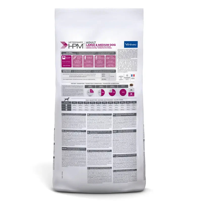 Virbac Hpm Canine Adult Large Medium 16Kg, dog food for dogs