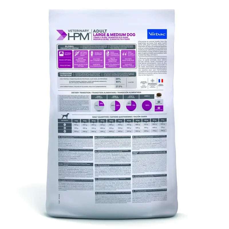 Virbac Hpm Adult Large & Medium 7 Kg Dog food, dog food for dogs