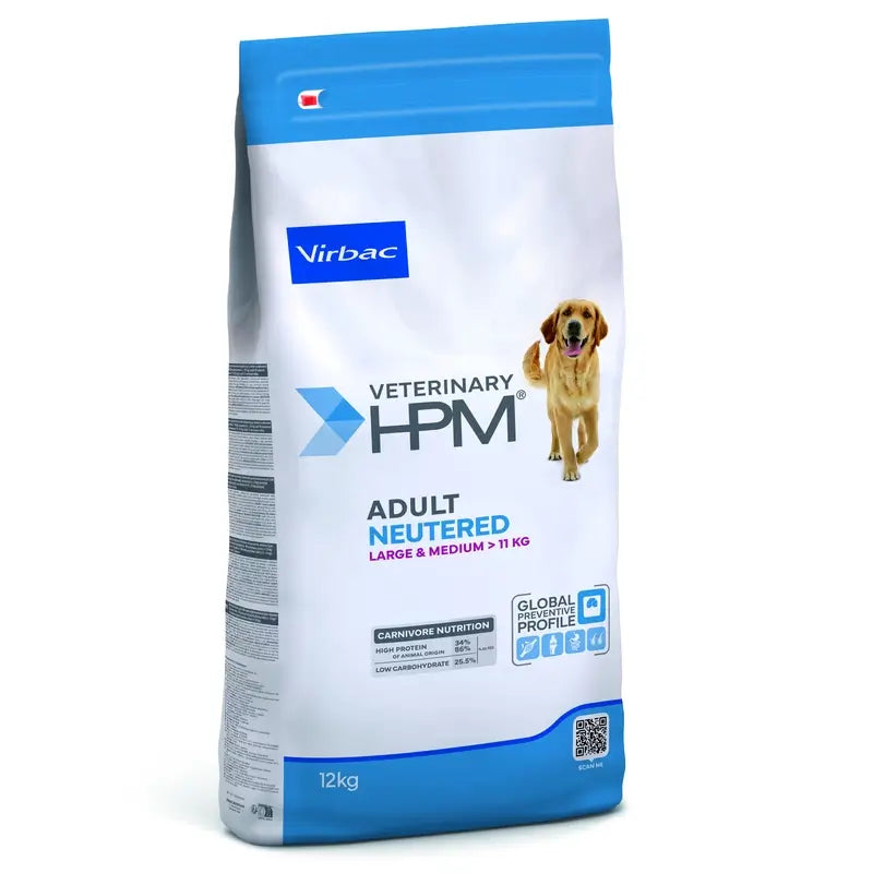 Virbac Hpm Adult Neutered Dogs Large & Medium 12Kg Dog Food, dog food