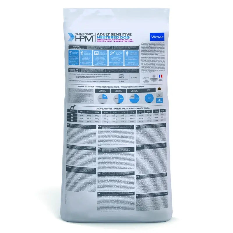 Virbac Hpm Canine Sensitive Digest Neutered Neutered Large Med. 12Kg, dog food