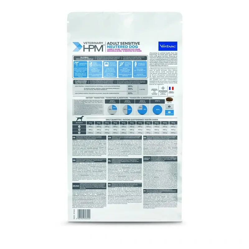 Virbac Hpm Canine Sensitive Digest Neutered Neutered Large Med. 3Kg, dog food