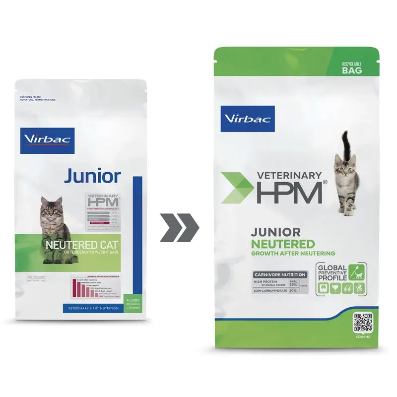Virbac Hpm Junior Sterilised Cat Food 1.5 kg, cat food
