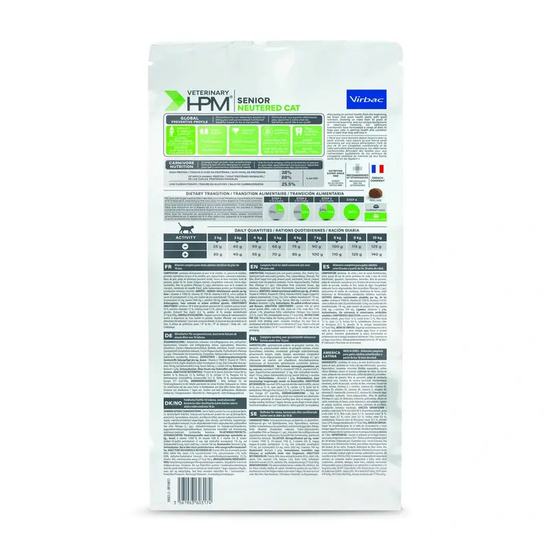 Virbac Hpm Feline Senior Neutered 1,5Kg, cat food