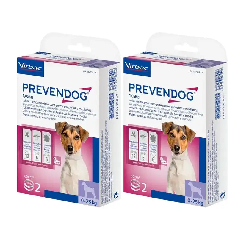 Virbac Prevendog Anti-parasite Collar, Pack 2 x 60 cm 2 units