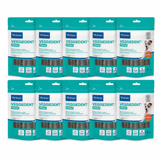 Virbac Veggiedent Fr3sh S, Dental Snacks For Small Breed Dogs, Pack 10 units