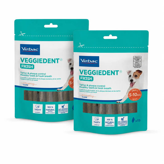 Virbac Veggiedent Fr3sh S, Dental Snacks For Small Breed Dogs, Pack 2 units
