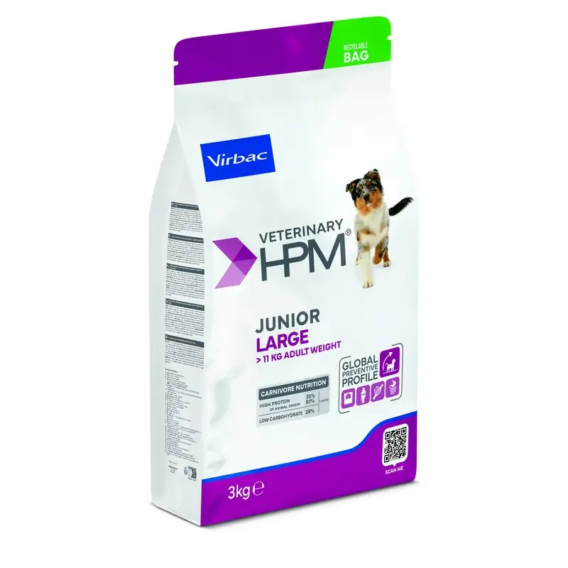 Virbac Veterinary HPM Junior Large Dog , 3 kg, dog food