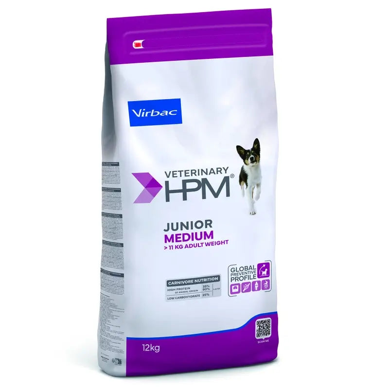 Virbac Veterinary HPM Junior Medium Dog , 12 kg, dog food