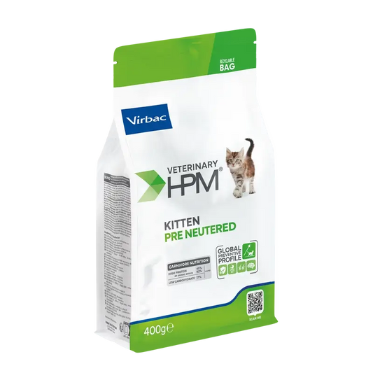 Virbac Veterinary HPM Kitten Pre Neutered Cat , 400 g, cat food