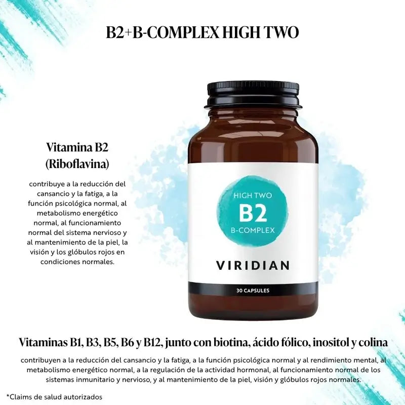 Viridian High Two B Complex B2 30Vcap.