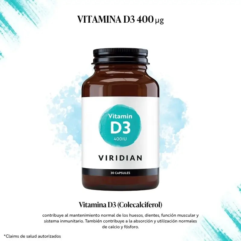 Viridian Vitamin D3 400Ui 30Cap.