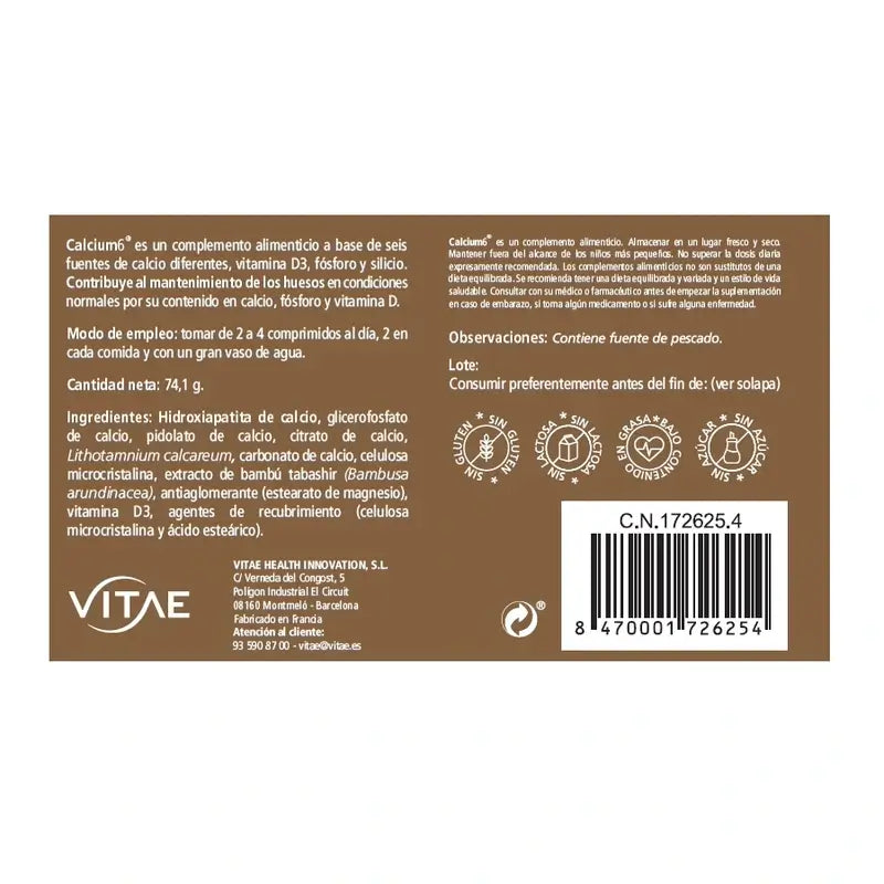 Calcium6 60 tablets – With calcium and vitamin D3