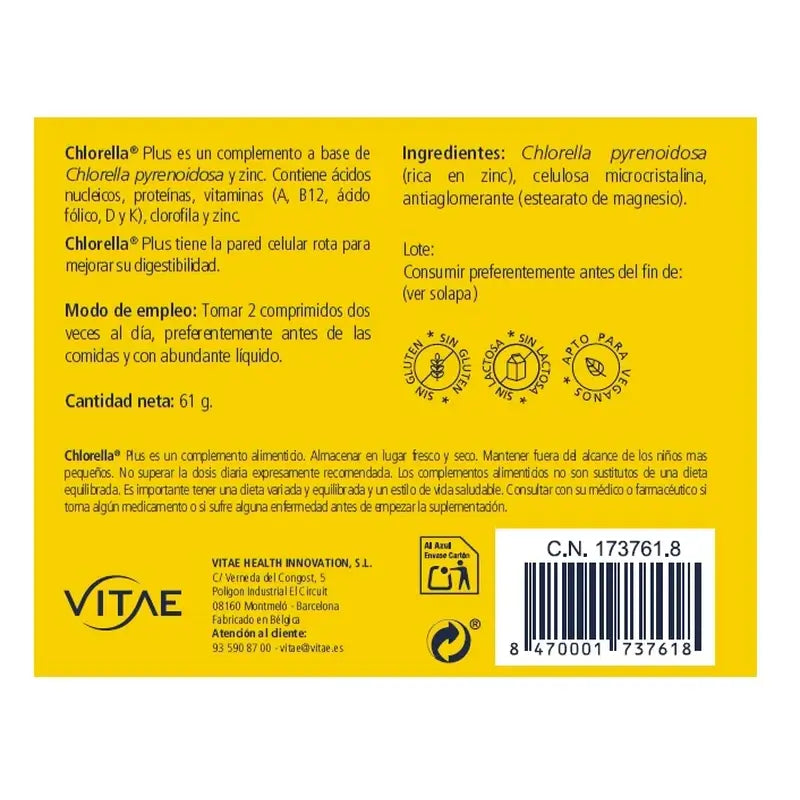 VITAE Chlorella Plus, 60 tablets